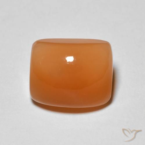2.66ct طبيعي برتقالى متوسط حجر القمر, وسادة, غير شفاف