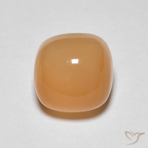 2.05ct طبيعي ذهبى-برتقالى حجر القمر, وسادة, نصف شفاف