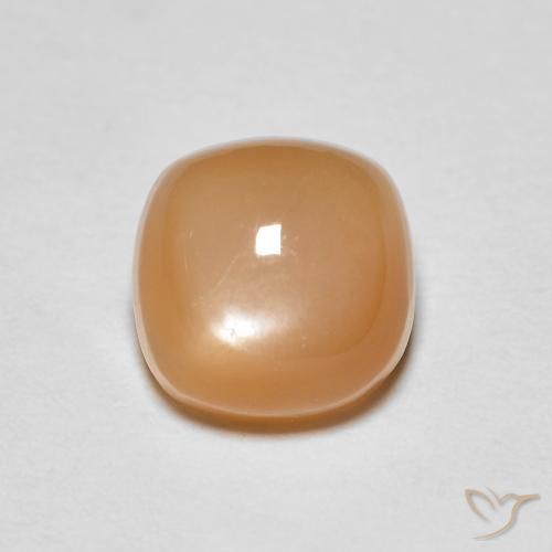 1.64ct طبيعي برتقالى خوخى حجر القمر, وسادة, نصف شفاف, Photo A
