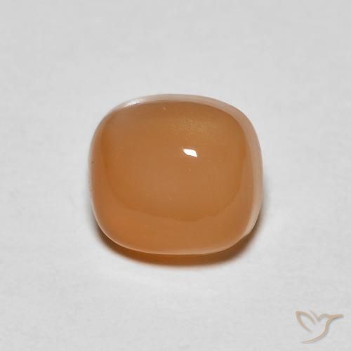 1.06ct طبيعي برتقالى متوسط حجر القمر, وسادة, نصف شفاف