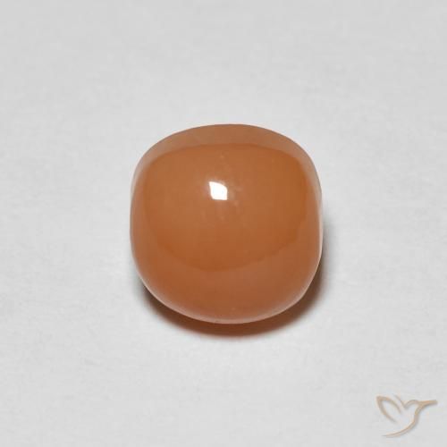 1.08ct طبيعي برتقالي فاتح حجر القمر, وسادة, نصف شفاف