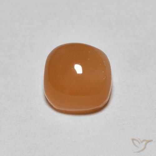 1.17ct طبيعي برتقالى متوسط حجر القمر, وسادة, نصف شفاف
