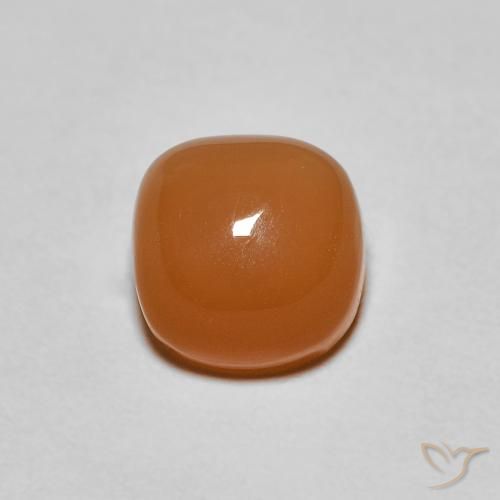 1.19ct طبيعي برتقالى محمر حجر القمر, وسادة, نصف شفاف