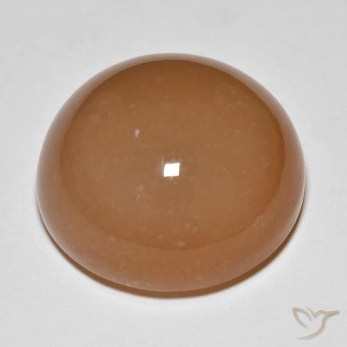 حجر القمر Medium Dark-Orange طبيعي، دائري، 26.68 قيراط، نصف شفاف