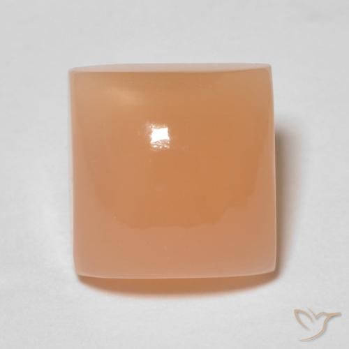 حجر القمر Medium Light-Orange طبيعي، مربع، 2.12 قيراط، شفاف
