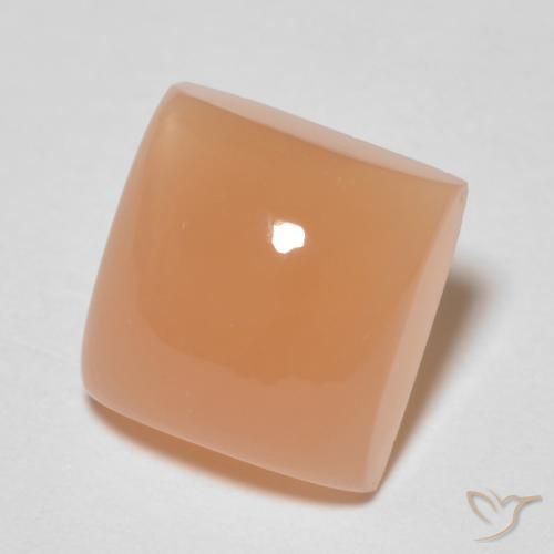 حجر القمر Medium Light-Orange طبيعي، مربع، 2.12 قيراط، شفاف