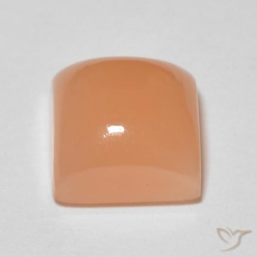 حجر القمر Medium Light-Orange طبيعي، مربع، 2.12 قيراط، شفاف