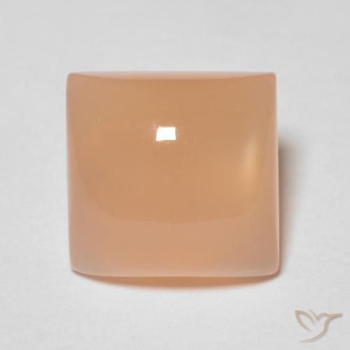 1.76ct طبيعي برتقالى كنتالوبى حجر القمر, مربع, شفاف