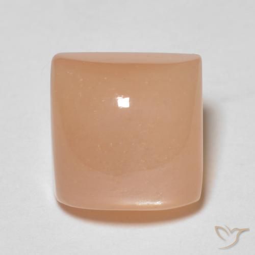 2.28ct طبيعي برتقالى متوسط حجر القمر, مربع, شفاف
