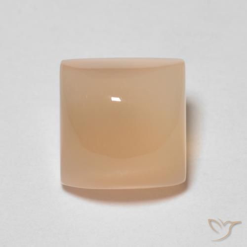 1.69ct طبيعي برتقالى متوسط حجر القمر, مربع, شفاف