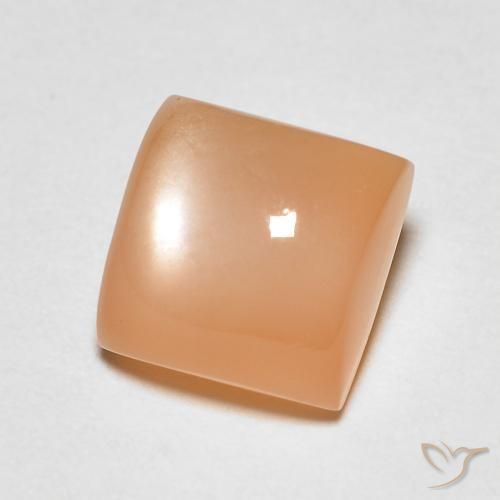 حجر القمر Medium Light-Orange طبيعي، مربع، 2.22 قيراط، شفاف