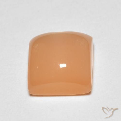 حجر القمر Medium Light-Orange طبيعي، مربع، 2.22 قيراط، شفاف