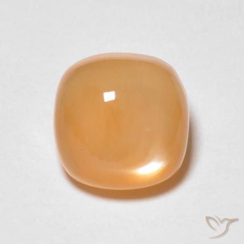 1.74ct طبيعي برتقالى متوسط حجر القمر, وسادة, نصف شفاف