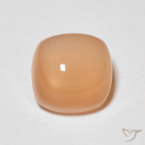 حجر القمر Medium Light-Orange طبيعي، وسادة، 1.56 قيراط، نصف شفاف
