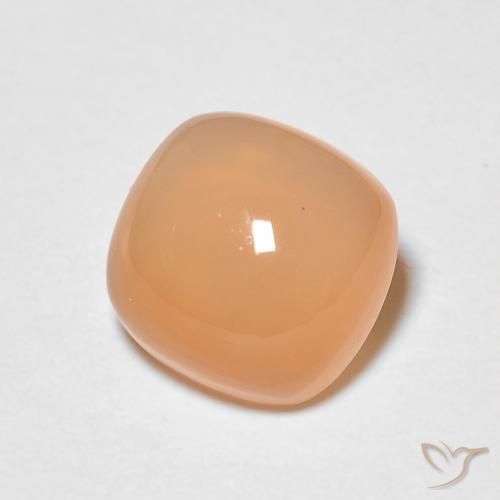 حجر القمر Medium Light-Orange طبيعي، وسادة، 1.56 قيراط، نصف شفاف