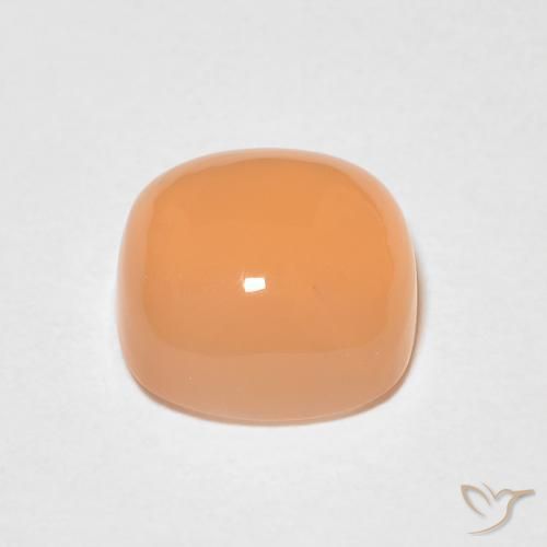 حجر القمر Medium Light-Orange طبيعي، وسادة، 1.56 قيراط، نصف شفاف