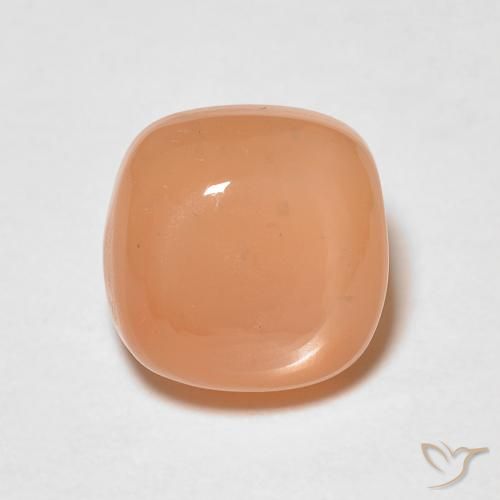 1.54ct طبيعي برتقالى كنتالوبى حجر القمر, وسادة, نصف شفاف