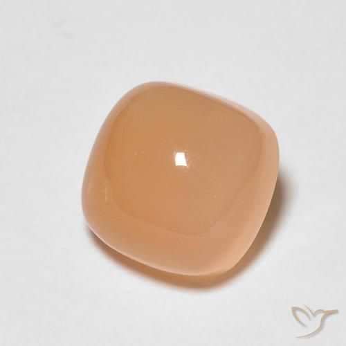 حجر القمر Medium Light-Orange طبيعي، وسادة، 1.66 قيراط، نصف شفاف