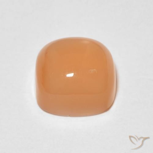 حجر القمر Medium Light-Orange طبيعي، وسادة، 1.66 قيراط، نصف شفاف