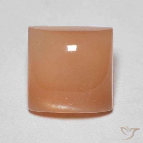2.03ct طبيعي برتقالى خوخى حجر القمر, مربع, نصف شفاف