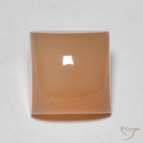 2.13ct طبيعي برتقالى كنتالوبى حجر القمر, مربع, نصف شفاف