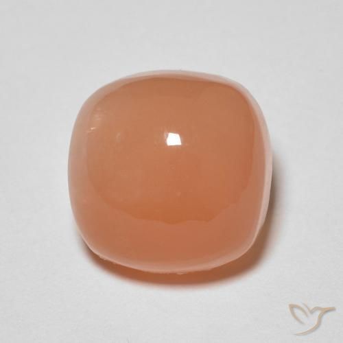 2.90ct طبيعي برتقالى كنتالوبى حجر القمر, وسادة, نصف شفاف
