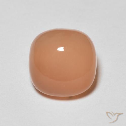 2.08ct طبيعي برتقالى خوخى حجر القمر, وسادة, نصف شفاف