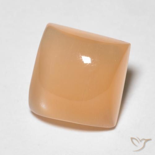 حجر القمر Medium Light-Orange طبيعي، مربع، 2.20 قيراط، نصف شفاف