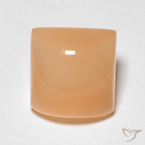 حجر القمر Medium Light-Orange طبيعي، مربع، 2.58 قيراط، نصف شفاف