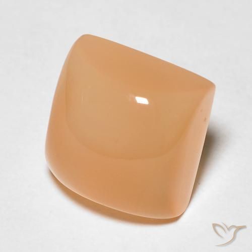حجر القمر Medium Light-Orange طبيعي، مربع، 2.58 قيراط، نصف شفاف