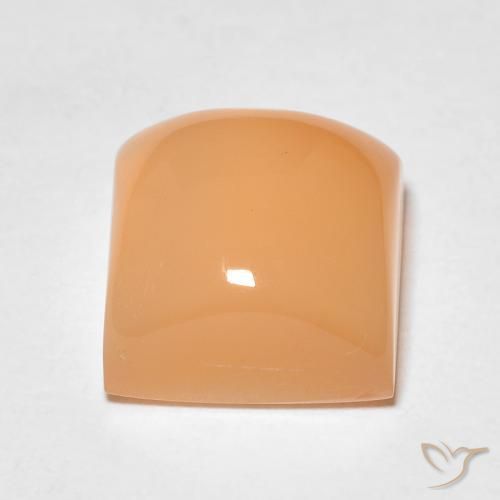حجر القمر Medium Light-Orange طبيعي، مربع، 2.58 قيراط، نصف شفاف