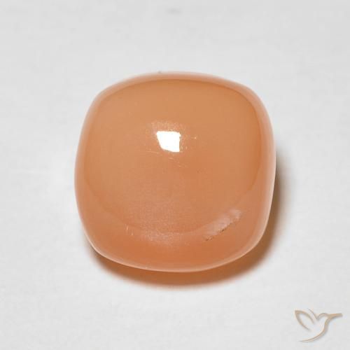 1.85ct طبيعي برتقالى كنتالوبى حجر القمر, وسادة, نصف شفاف