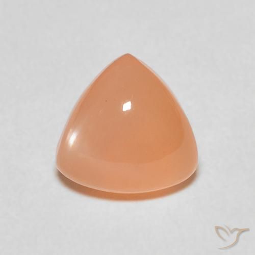 1.77ct طبيعي برتقالى خوخى حجر القمر, مثلثى, نصف شفاف