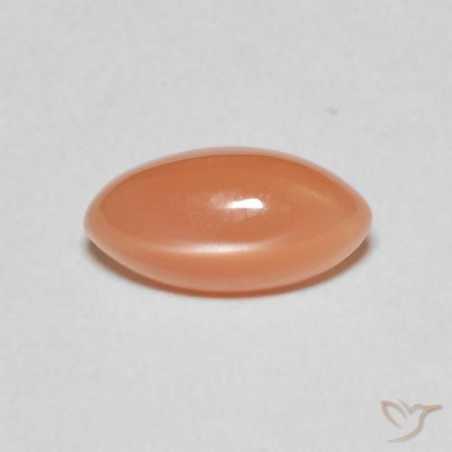 1.24ct طبيعي برتقالى محمر فاتح حجر القمر, ماركيز, نصف شفاف