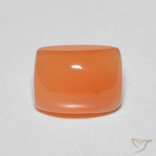 2.48ct طبيعي برتقالى غامق حجر القمر, وسادة, نصف شفاف