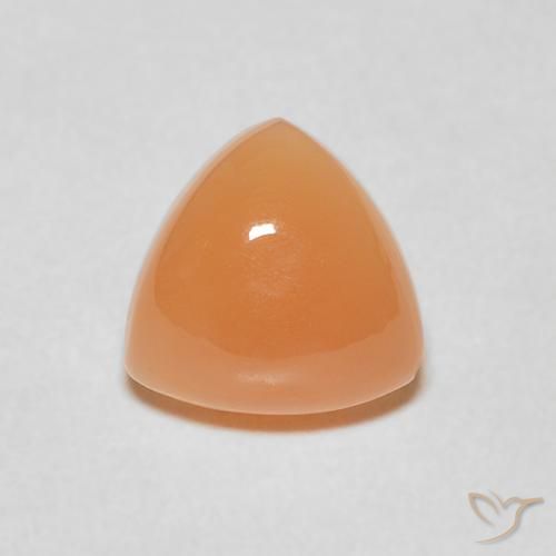 1.83ct طبيعي برتقالى مشمشى دافئ حجر القمر, مثلثى, نصف شفاف