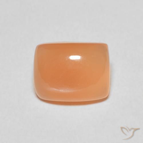 2.54ct طبيعي برتقالى متوسط حجر القمر, وسادة, نصف شفاف