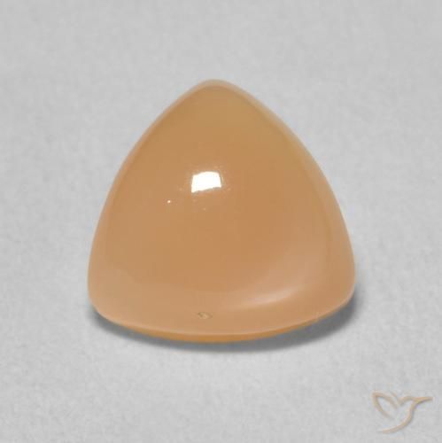 1.67ct طبيعي برتقالى كنتالوبى حجر القمر, مثلثى, نصف شفاف
