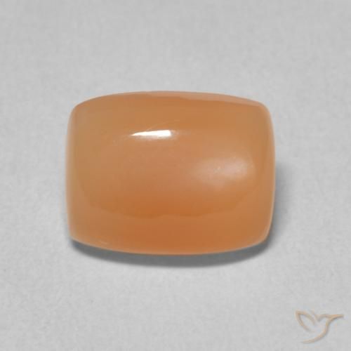 2.10ct طبيعي برتقالى كنتالوبى حجر القمر, وسادة, نصف شفاف