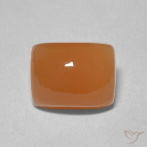 2.75ct طبيعي برتقالى غامق حجر القمر, وسادة, نصف شفاف
