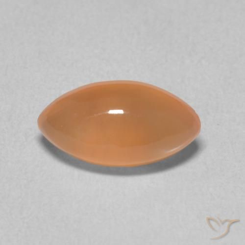 1.12ct طبيعي برتقالى محمر فاتح حجر القمر, ماركيز, نصف شفاف