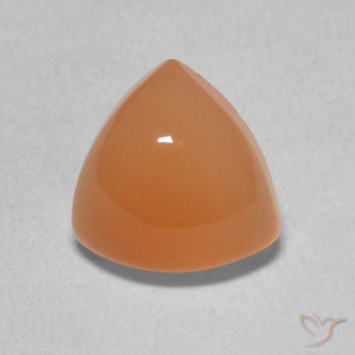 1.92ct طبيعي برتقالي فاتح حجر القمر, مثلثى, نصف شفاف