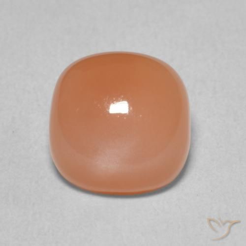 2.34ct طبيعي برتقالي فاتح حجر القمر, وسادة, نصف شفاف