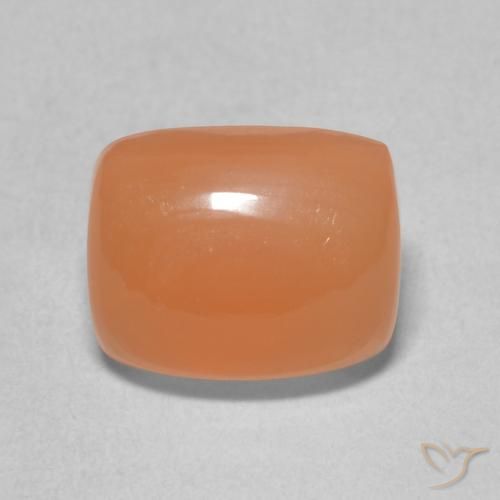 2.40ct طبيعي برتقالى محمر فاتح حجر القمر, وسادة, نصف شفاف