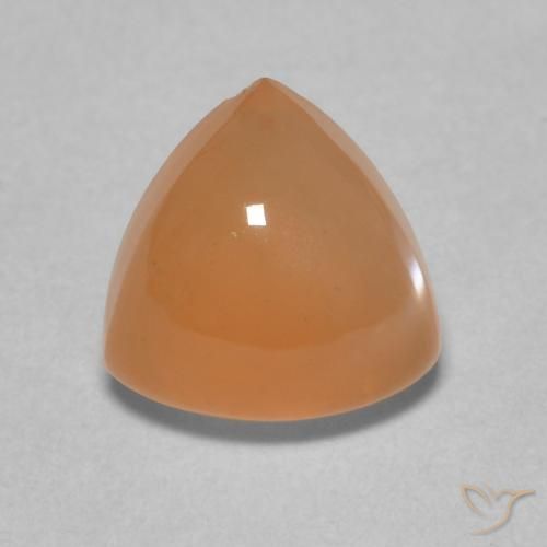 1.90ct طبيعي برتقالى كنتالوبى حجر القمر, مثلثى, نصف شفاف