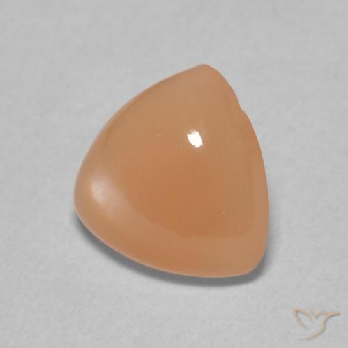 حجر القمر Medium Light-Orange طبيعي، مثلثى، 1.48 قيراط، نصف شفاف