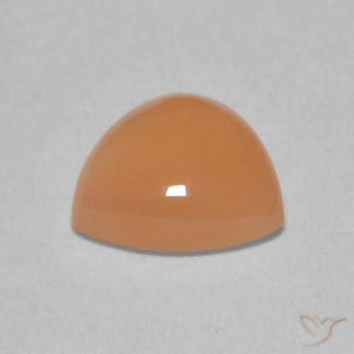 حجر القمر Medium Light-Orange طبيعي، مثلثى، 1.48 قيراط، نصف شفاف