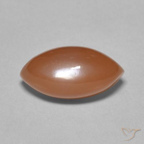 4.68ct طبيعي برتقالى محمر حجر القمر, ماركيز, نصف شفاف