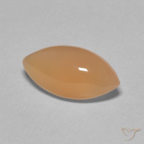 حجر القمر Medium Light-Orange طبيعي، ماركيز، 2.66 قيراط، نصف شفاف