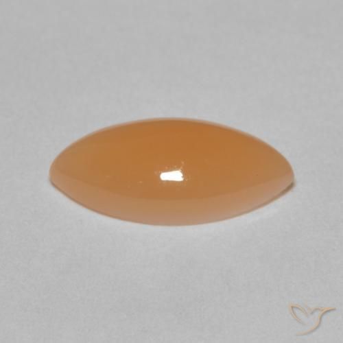 حجر القمر Medium Light-Orange طبيعي، ماركيز، 2.66 قيراط، نصف شفاف